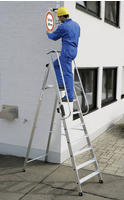 Plattformleiter 4 Stufen mit Ablageschale