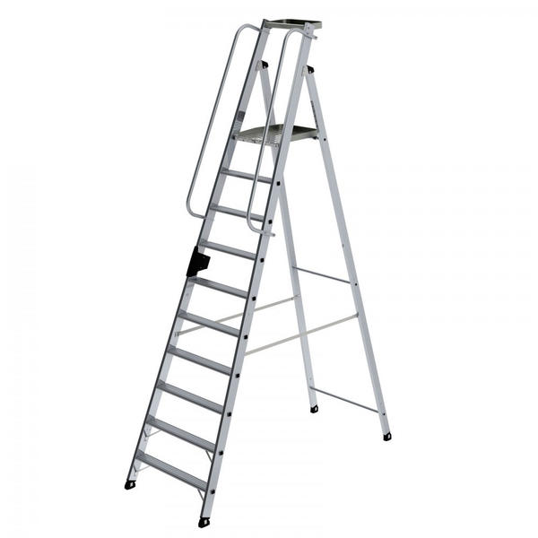 Günzburger Steigtechnik Aluminium-Stehleiter 10 Stufen