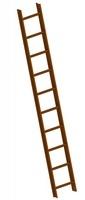 Layher 1051 Dachleiter nussbraun 10 Sprossen