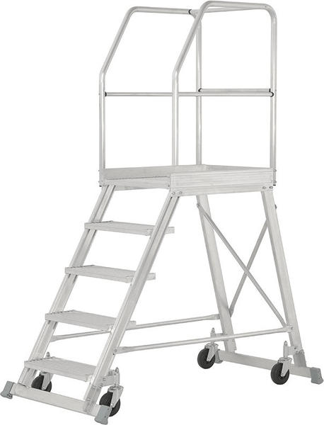 Hymer SC60 Podesttreppe fahrbar einseitig begehbar 6 Stufen Arbeitshöhe 295 cm