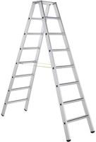 Zarges geb&ouml;rdelte Stehleiter, eloxiert Saferstep B 2x14 Stufen