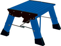 KRAUSE Trittleiter "Treppy Plusline blau" Aluminium, 1x1 Stufen, Arbeitsh&ouml;he...