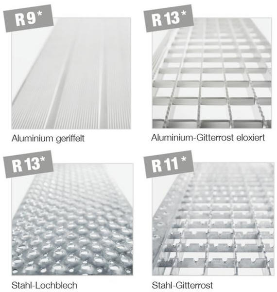 Günzburger Steigtechnik Aluminium-Treppe Plattform 45° 10 Stufen (300470)
