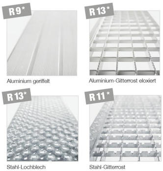 Günzburger Steigtechnik Aluminium-Treppe Stufen 45° 18 Stufen (300358)