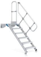 Zarges LM-Treppe mit Plattform 60° 15 Stufen 800 mm 3.75 m