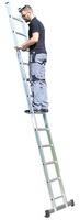Munk Sprossen-Anlegeleiter 350 mm breit mit Standard-Traverse 16 Sprossen