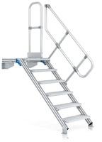 Zarges LM-Treppe mit Plattform 60° 13 Stufen 600 mm 3.25 m