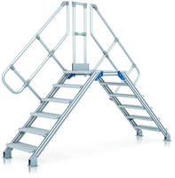 &Uuml;berstieg 60Grad m.eins.Handlauf Stufen-B.800mm lichte H.1880mm A.3130mm ZARGES