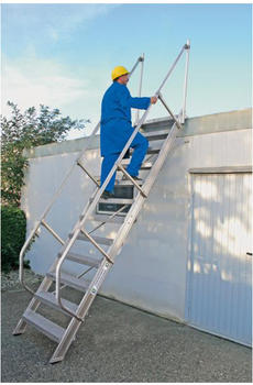 G&uuml;nzburger Steigtechnik Aluminium-Treppe Stufen 60&deg; 9 Stufen (300209)