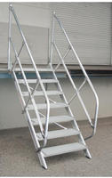 Munk Treppe 45&deg; Stufenbreite 1000 mm 4 Stufen Aluminium geriffelt