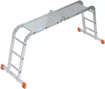 Krause Gelenk-Universal-Leiter MultiMatic 4x3 + Plattform (120687)