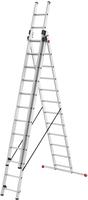 Hailo Vielzweckleiter "HobbyStep combi" Set, Aluminium Kombileiter 3-teilig 3x12