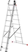 Hailo Vielzweckleiter "HobbyStep combi" Set, Aluminium Kombileiter 3-teilig 3x9
