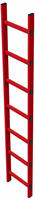 Schachtleiter GFK L.2520mm &auml;u&szlig;ere B.350mm Holm-Gr.58 x 25mm Ku.-Sprosse 30x30mm