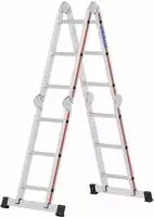 Fp - Hymer Mehrzweckleiter Mit Arbeitsb&uuml;hne 4x3 Sprossen, Holm 60 Mm, Alu...