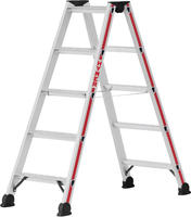 Stufenstehleiter, Beidseitig Begehbar, 2x5 Stufen, L&auml;nge 1,28 M - Hymer