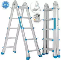 Aluleiter Mehrzweckleiter 5 10m 4x5 Sprossen Teleskopleiter Multifunktionsleiter