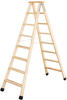 MUNK Holz Stufen-Stehleiter 2x8 Stufen