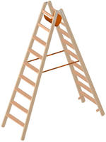 Layher Holzstehleiter 1020 2 x 9 Sprossen L&auml;nge 2,38 m