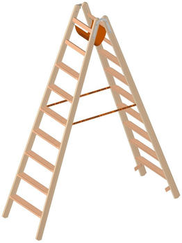 Layher Holzstehleiter 2x9 Stufen (1020009)
