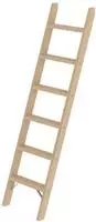 Stufen-Anlegeleiter Holz ohne Traverse 6 Stufen