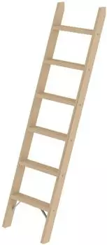 Günzburger Steigtechnik Holz-Anlegeleiter 6 Stufen (33706)