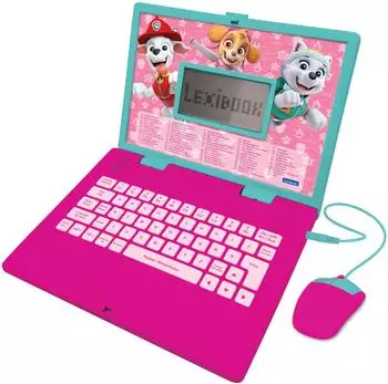 Lexibook Paw Patrol Kinder-Lernlaptop zweisprachig DE/EN, rosa (JC598PAGi3)