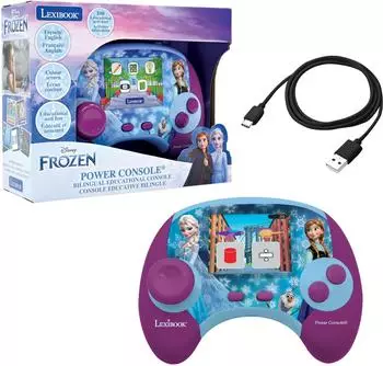 Lexibook Power Console Disney Frozen, zweisprachig lernend, 100 Aktivitäten (JCG100FZi1)