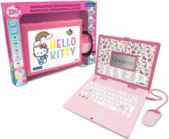Lexibook Hello Kitty Zweisprachiger Bildungs-Laptop, 124 Aktivitäten (JC598HKi1)