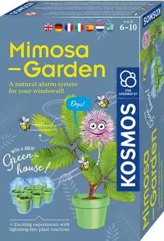 Kosmos 617509 Mimosen-Garten Pflanzen z&uuml;chten und erforschen Komplett-Set mit Mini-Gew&auml;chshaus Experimentier-Set f&uuml;r Kinder ab 6-10 Jahre Mitbringexperiment