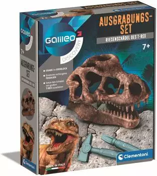 Clementoni Galileo Discovery Ausgrabungs-Set Riesensch&auml;del des T-Rex, Dinosaurier Fosilien als Spielzeug f&uuml;r Kinder ab 7 Jahren, 59329 von