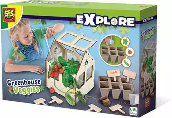 SES Creative Gewächshaus mit Gemüse, Gartenbaukit für Kinder (25203)