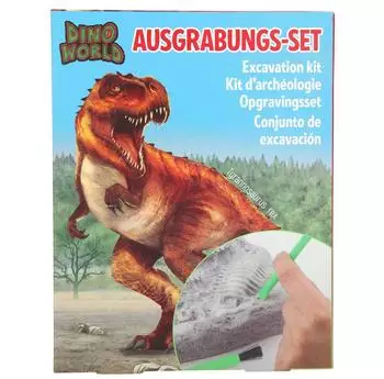 Depesche Dino World Ausgrabungs-Set, großer Gipsblock mit 13-teiligem Dino-Skelett (11905)