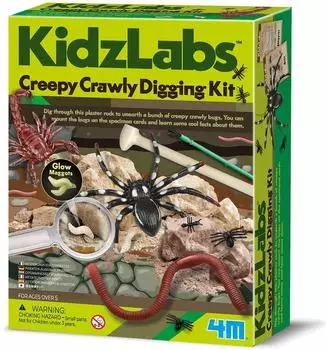 4M KidzLabs Creepy Crawlies Digging Kit, gemischte Farben (403397)