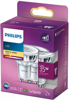 Philips 2er-Set LED Strahler Classic 3.5W warmweiss GU10 36° 8718699774295
