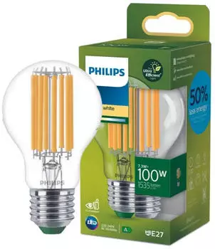 Philips LED Lampe E27 - Birne A60 7,3W 1535lm 2700K ersetzt 100W Einerpack click-licht.de