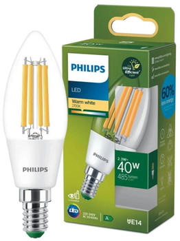 Philips LED Lampe E14 - Kerze B35 2,3W 485lm 2700K ersetzt 40W Einerpack click-licht.de