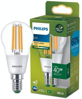 Philips E14 LED-Lampe G45 2,3W 485lm 2.700K klar A – Philips LED-Lampe mit warmweißem Licht für behagliche Innenräume