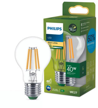 Philips LED Lampe E27 - Birne A60 2,3W 485lm 2700K ersetzt 40W Einerpack transparent
