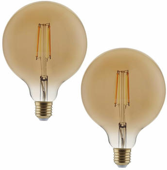 SHYNE Smartes ZigBee LED Leuchtmittel E27, amber, tunable white, Globe - G125, 7W, 650 Lumen, 2er-Pack transparent