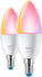 Wiz LED Smart Leuchtmittel RGBW in Weiß E14 B39 4,9W 470lm 2er-Pack