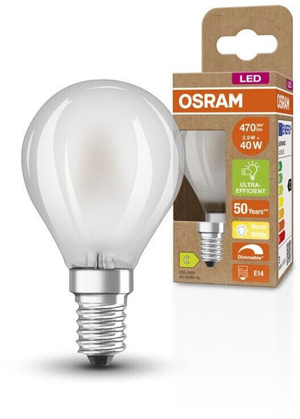  Osram Classic LED-Lampe E14 2,9W 2.700K matt dimm C