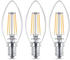 Philips LED-Kerzenlampe E14 B35 4,3W klar 3er-Pack F