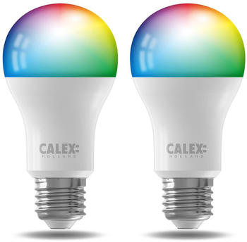 CalEx Smart LED-Lampe E27 A60 9,4W CCT RGB 2er-Set F