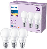 LED-Lampe Standard 4.9W/827 (40W) Frosted 3-pack E27