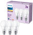 Philips LED-Lampe E27 8W 806lm 2.700K matt 3er F