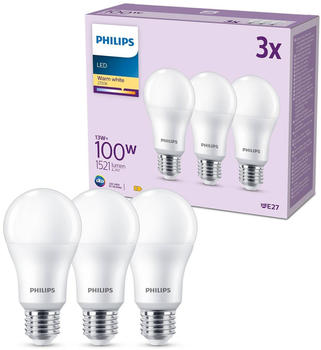 Philips LED-Lampe E27 13W 1.521lm 2.700K matt 3er E