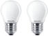Philips LED-Lampe E27 P45 4,3W 2.700K opal 2er F