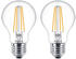 Philips LED-Lampe E27 7W 2.700K Filament klar 2er E