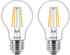 Philips LED-Lampe E27 4,3W 2.700K Filament 2er F